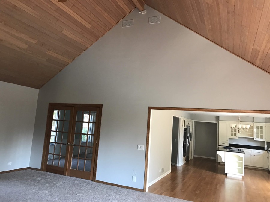 Freshly painted vaulted great room